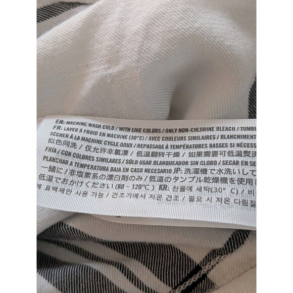 Abercrombie & Fitch Button Down Shirt Womens S Black White Plaid Cozy Core Cabin - Picture 11 of 13